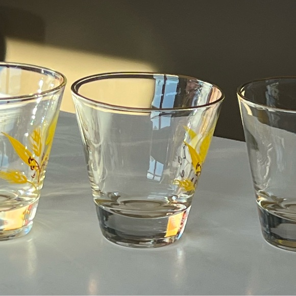 VTG 1950s Autumn Gold Homer Laughlin for Century Service set/3 glasses - Picture 11 of 12